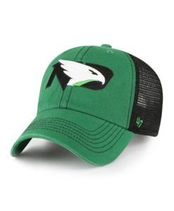 North Dakota Fighting Sioux Hawks 47 Brand Trawler Green Clean Up Mesh Snapback Hat