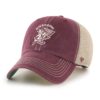 Mississippi State Bulldogs 47 Brand Trawler Dark Maroon Clean Up Mesh Snapback Hat