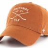 Original Six 47 Brand Burnt Orange Crossing Sticks Clean Up Adjustable Hat