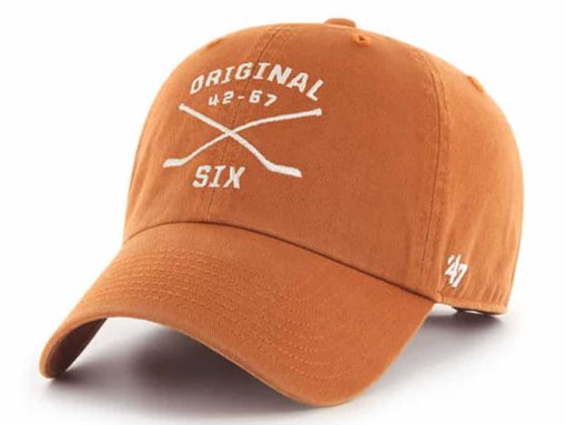 Original Six 47 Brand Burnt Orange Crossing Sticks Clean Up Adjustable Hat