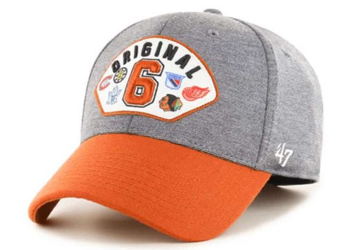 Original Six 47 Brand Gray Orange Contender Stretch Fit Hat