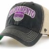 Sacramento Kings 47 Brand Vintage Black Tuscaloosa Clean Up Mesh Snapback Hat
