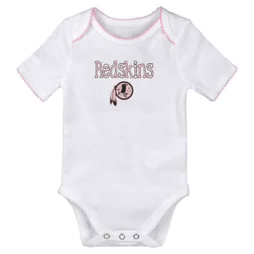Washington Redskins Baby Girls White Pink Creeper Tutu Leggings 2 Piece Set - Image 2