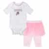Washington Redskins Baby Girls White Pink Creeper Tutu Leggings 2 Piece Set