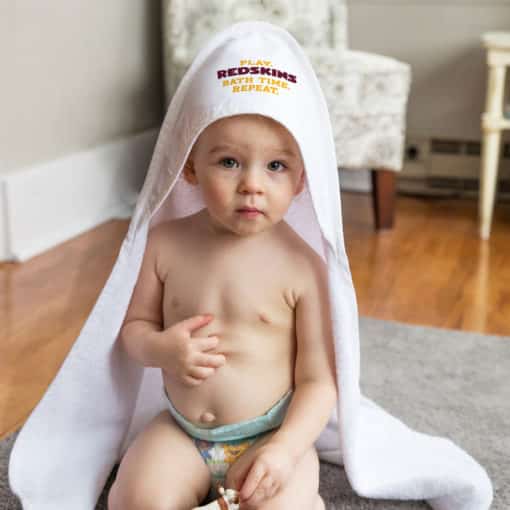 Washington Redskins All Pro White Baby Hooded Towel