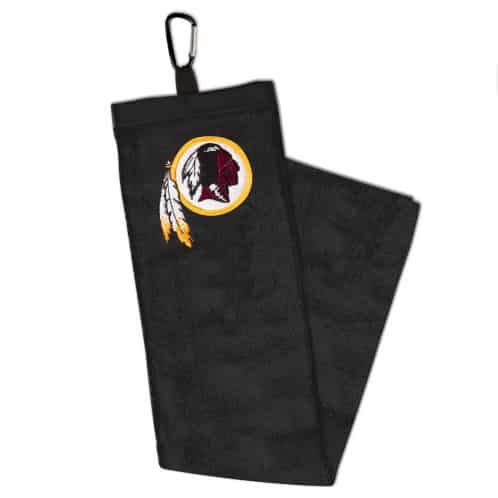 Washington Redskins 15"x25" Embroidered Black Golf Towel With Carabiner