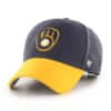 Milwaukee Brewers 47 Brand Navy Yellow MVP Adjustable Hat