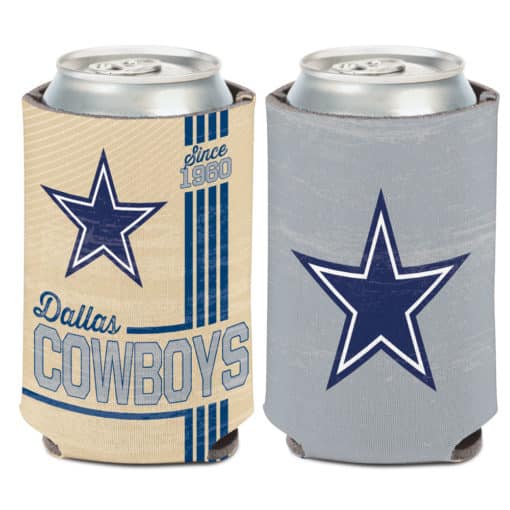 Dallas Cowboys Vintage 12 oz Blue Cream Can Koozie Holder