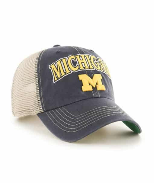 Michigan Wolverines 47 Brand Vintage Navy Tuscaloosa Clean Up Mesh Hat