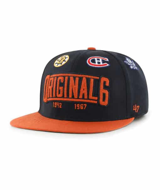 Original Six 47 Brand Black Lineage Stretch Fit Hat