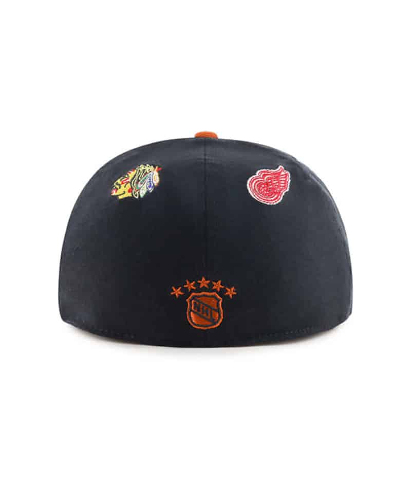 Original Six 47 Brand Black Lineage Stretch Fit Hat - Detroit Game Gear