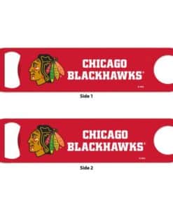 Chicago Blackhawks Red Metal Bottle Opener 2-Sided