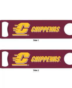 Central Michigan Chippewas Maroon Metal Bottle Opener 2-Sided