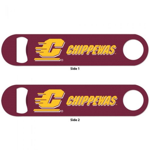 Central Michigan Chippewas Maroon Metal Bottle Opener 2-Sided