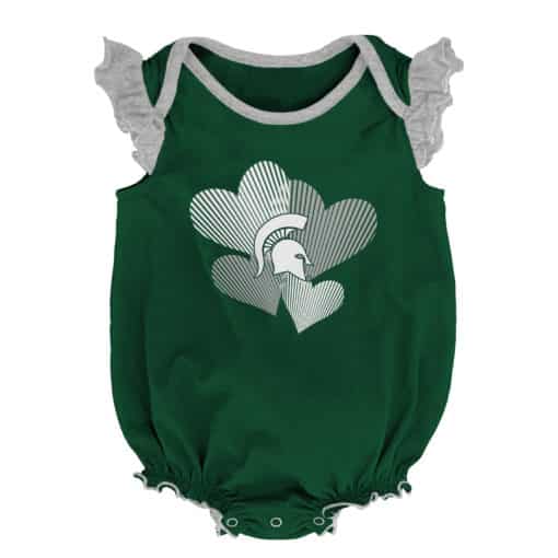 Michigan State Spartans Baby Girl 2 Pack Onesie Creeper Set - Image 2
