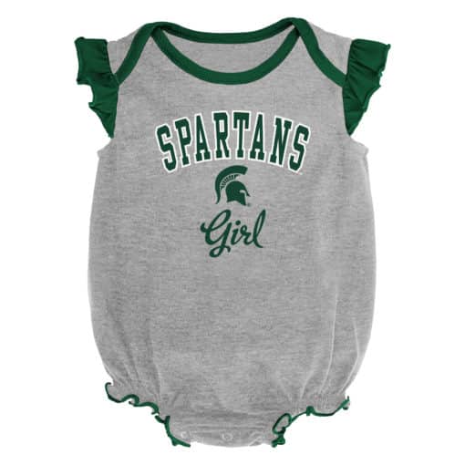 Michigan State Spartans Baby Girl 2 Pack Onesie Creeper Set - Image 3