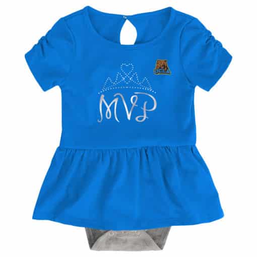 UCLA Bruins Baby Girls Sky Blue MVP Princess 3 Piece Creeper Set - Image 5