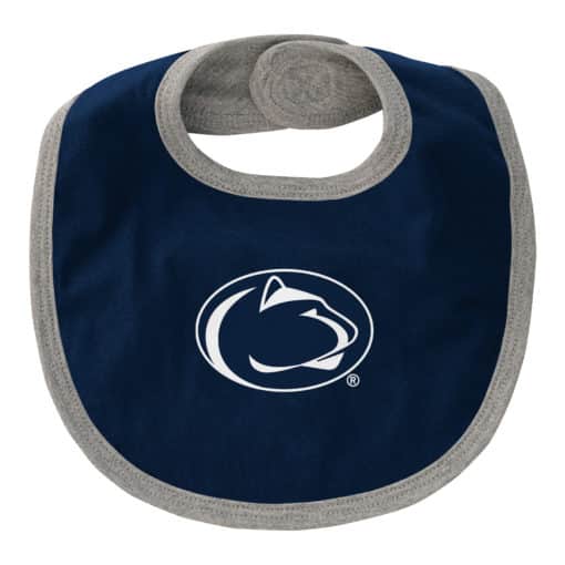 Penn State Nittany Lions Baby Girls Navy MVP Princess 3 Piece Creeper Set - Image 2