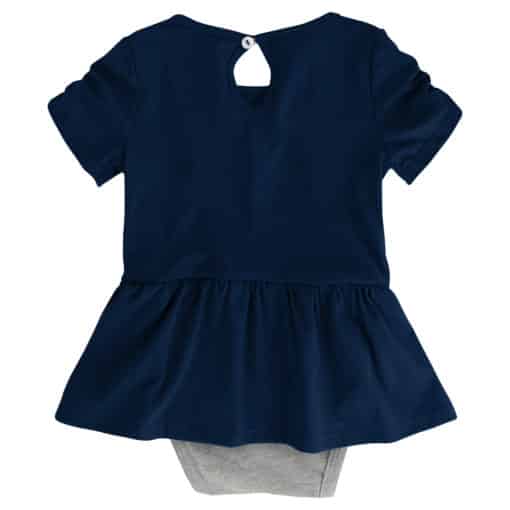 Penn State Nittany Lions Baby Girls Navy MVP Princess 3 Piece Creeper Set - Image 4