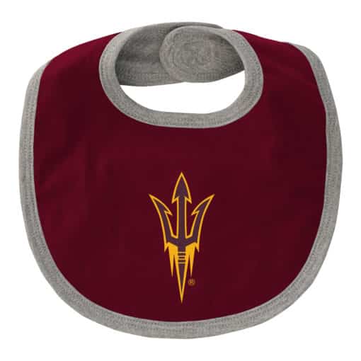 Arizona State Sun Devils Baby Girls Maroon MVP Princess 3 Piece Creeper Set - Image 2