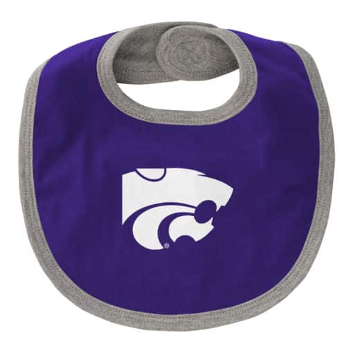 Kansas State Wildcats Baby Girls Purple MVP Princess 3 Piece Creeper Set - Image 2