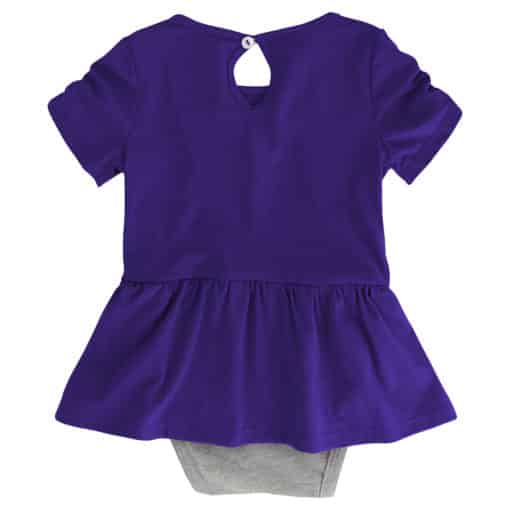 Kansas State Wildcats Baby Girls Purple MVP Princess 3 Piece Creeper Set - Image 4