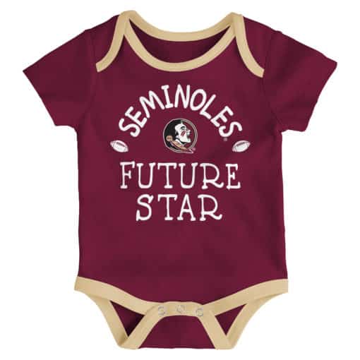 Florida State Seminoles 3 Pack Future Star Onesie Creeper Set - Image 2