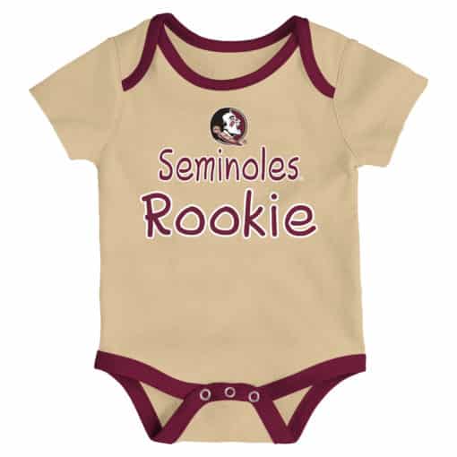 Florida State Seminoles 3 Pack Future Star Onesie Creeper Set - Image 3