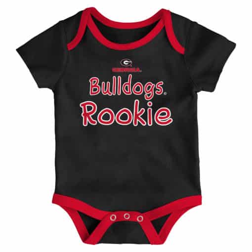 Georgia Bulldogs Baby 3 Pack Future Star Onesie Creeper Set - Image 3