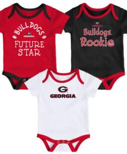 Georgia Bulldogs Baby 3 Pack Future Star Onesie Creeper Set