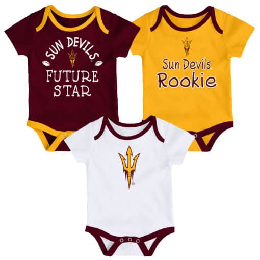 Arizona State Sun Devils Baby 3 Pack Future Star Onesie Creeper Set