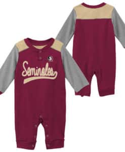 Florida State Seminoles Baby Garnet Scrimmage Long Sleeve Coverall