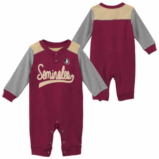 Florida State Seminoles Baby Garnet Scrimmage Long Sleeve Coverall