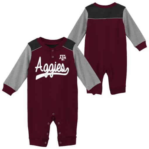 Texas A&M Aggies Baby Maroon Scrimmage Long Sleeve Coverall
