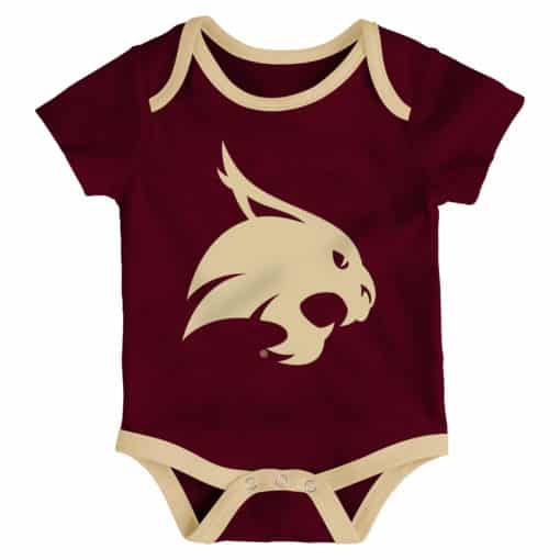 Texas State Bobcats 3 Pack Champ Onesie Creeper Set - Image 2