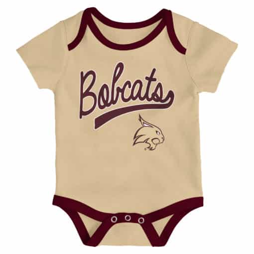 Texas State Bobcats 3 Pack Champ Onesie Creeper Set - Image 3