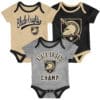 Army Black Knights Baby 3 Piece Champ Onesie Creeper Set