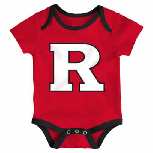 Rutgers Scarlet Knights Baby 3 Piece Champ Onesie Creeper Set - Image 2