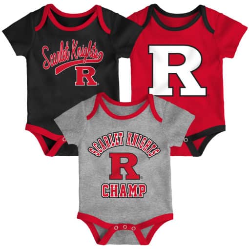Rutgers Scarlet Knights Baby 3 Piece Champ Onesie Creeper Set