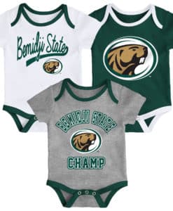 Bemidji State Beavers Baby 3 Pack Champ Onesie Creeper Set