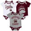 Montana Grizzlies Baby 3 Pack Champ Onesie Creeper Set