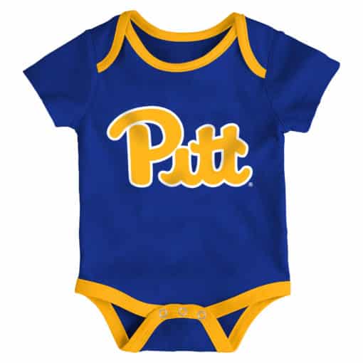 Pittsburgh Pitt Panthers Baby 3 Pack Champ Onesie Creeper Set - Image 2