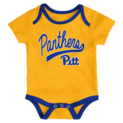 Pittsburgh Pitt Panthers Baby 3 Pack Champ Onesie Creeper Set - Image 3