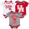 Houston Cougars Baby 3 Piece Champ Onesie Creeper Set