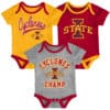 Iowa State Cyclones Baby 3 Piece Champ Onesie Creeper Set