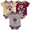 Boston College Eagles Baby 3 Pack Champ Onesie Creeper Set