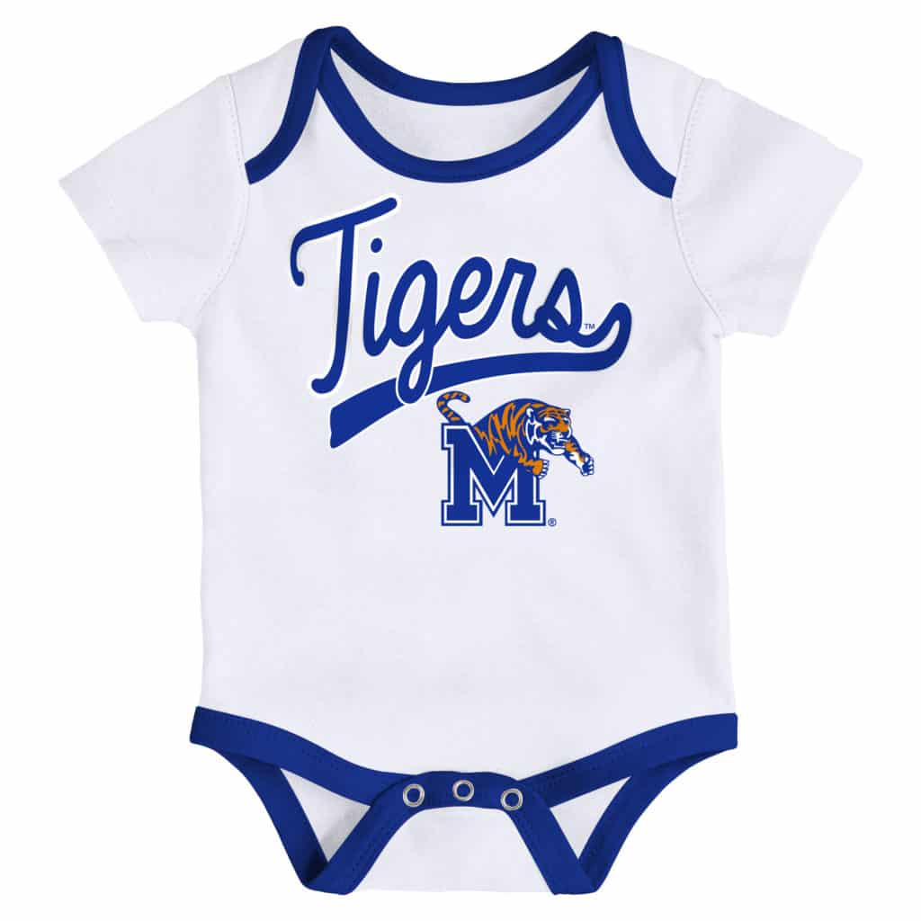 Memphis Tigers Baby 3 Piece Champ Onesie Creeper Set Detroit Game Gear