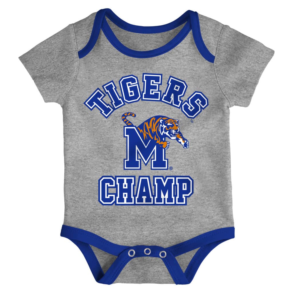 Memphis Tigers Baby 3 Piece Champ Onesie Creeper Set Detroit Game Gear