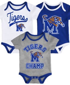Memphis Tigers Baby 3 Piece Champ Onesie Creeper Set