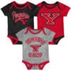 Youngstown State Penguins Baby 3 Pack Champ Onesie Creeper Set